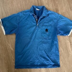 Columbia sport cotton polo blue shirt sz M